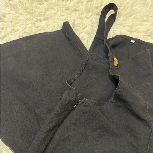 Black jumpsuit, black jumper, black overalls, black Summer overalls - Picture 4 of 4